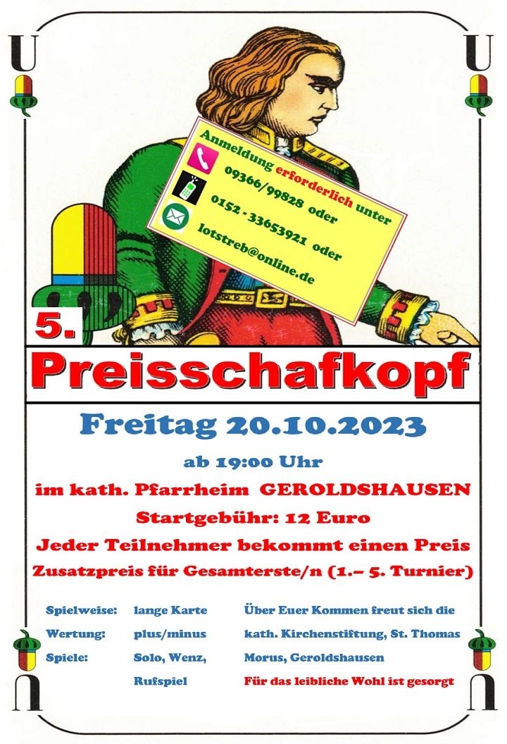 Schafkopfturnier Plakat